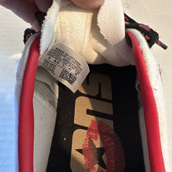 Converse One Star Pro Ox Low Top Lips White/Black-Red Mens Size 9.5 A04606c - Picture 9 of 10